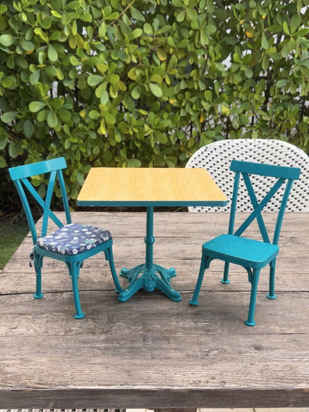 American Girl Doll Teatime Table & Chairs Set Truly Me RETIRED Bistro Set READ